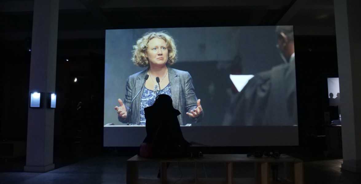 Milo Rau 'The Congo Tribunal', installatie, 2018 foto: © Fruitmarket