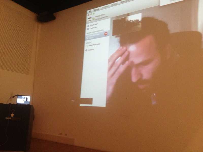 Workshop KABK, skypen met Syrië. Foto: KABK