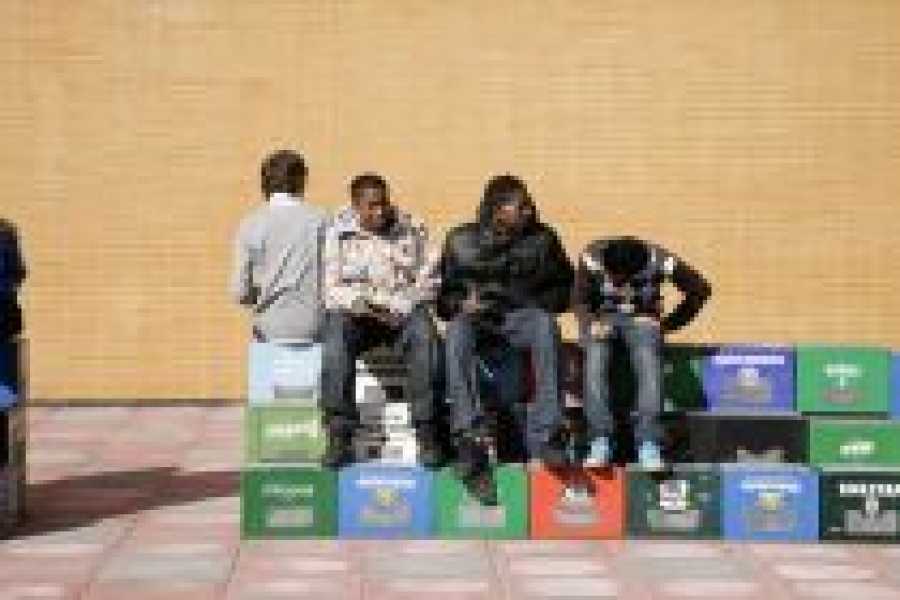 tribune bij 's Gravendreef College foto: Marike Schuurman