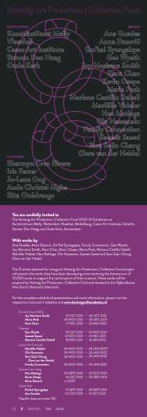 Poster Hartwig Art Foundation foto: design: Lydienne Albertoe